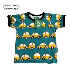 NEW Naperonuttu Sz 98/104 (3-4Y) Organic Cotton Caravan Buggy Car Shirt